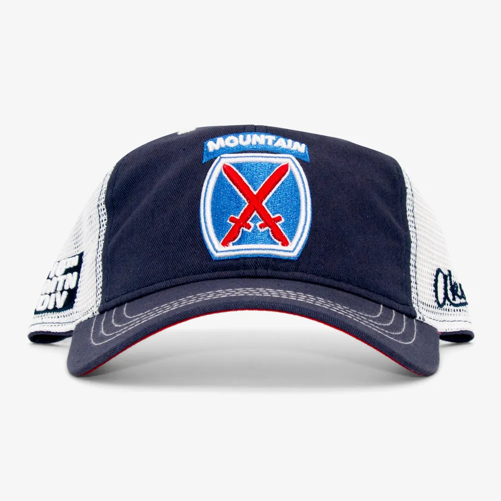 10th Mountain Division Curved Trucker Hat