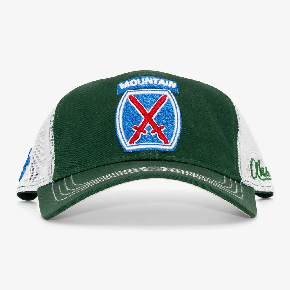 10th Mountain Division Curved Trucker Hat