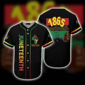 1865 Juneteenth Black Pride Baseball Tee Jersey Shirt, Idea Gift for Men Baseball Jersey