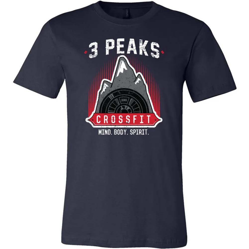 3 Peak CrossFit - 100 - Stacked - Men's T-Shirt