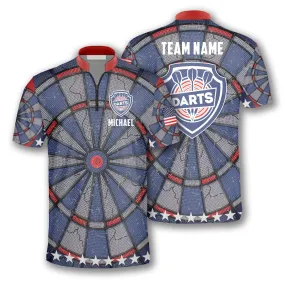 3D All Over Print Dart Board Pattern Background Custom Darts Jerseys for Men, Shirt for Dart Player