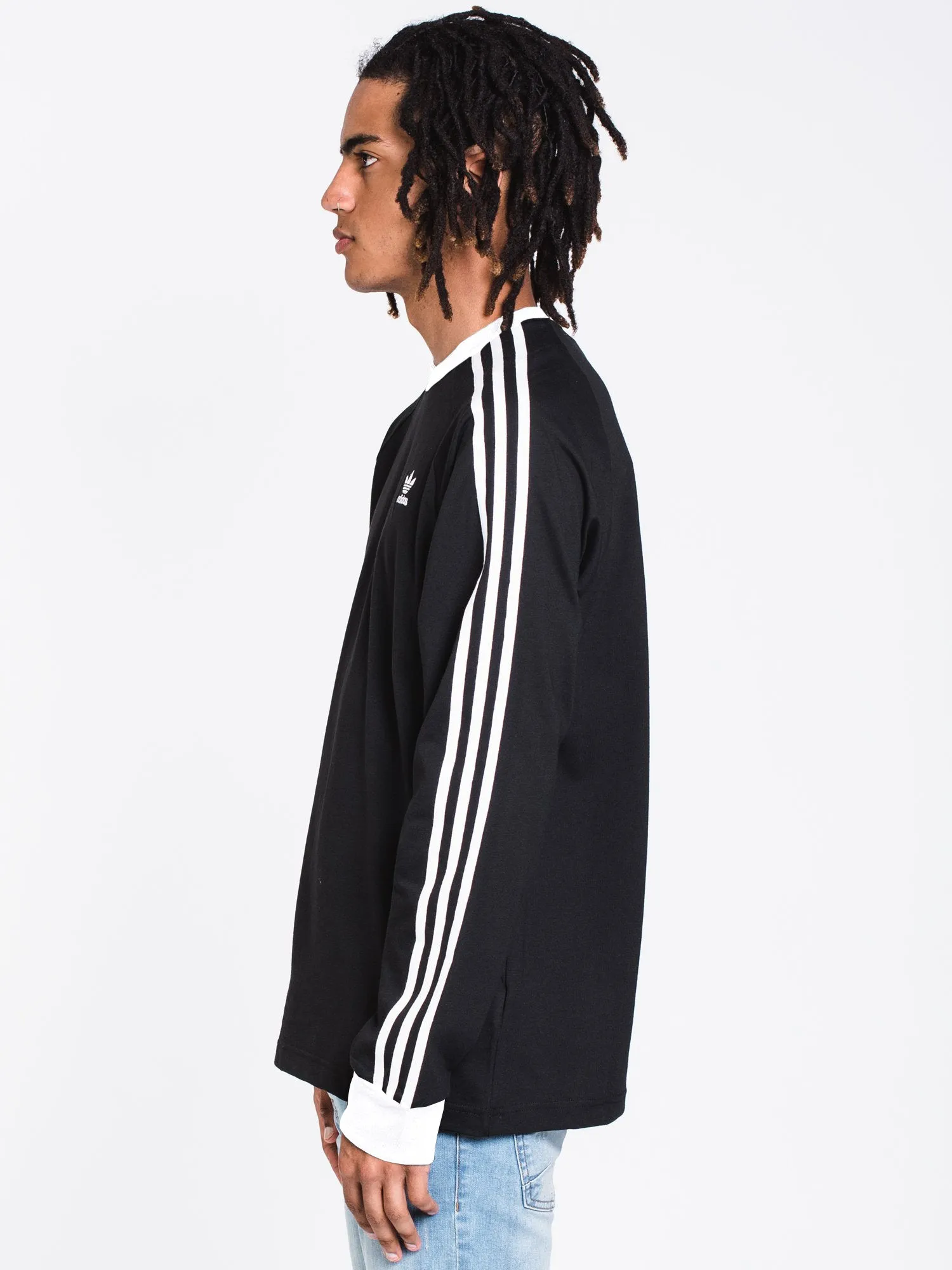 ADIDAS 3 STRIPE LONG SLEEVE T-SHIRT - CLEARANCE