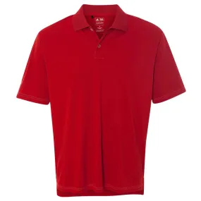 adidas Golf Men's Power Red/White Climalite Contrast Stitch Sport Shirt