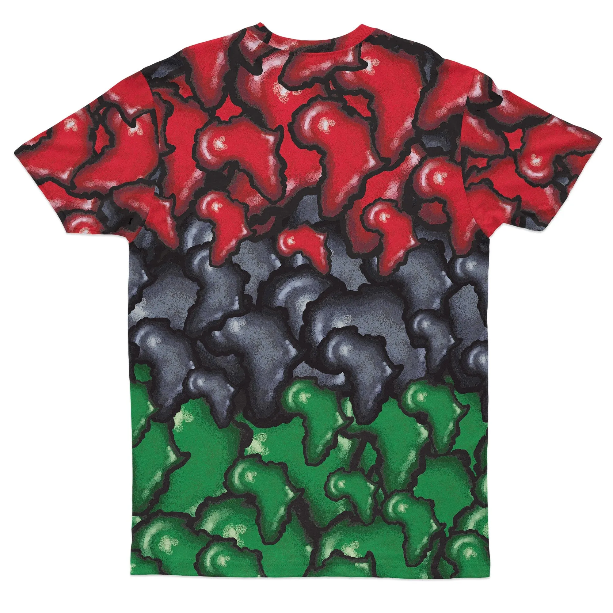 Africa-Shaped In Pan-African Colors T-shirt