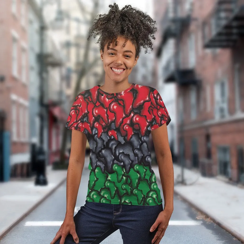 Africa-Shaped In Pan-African Colors T-shirt