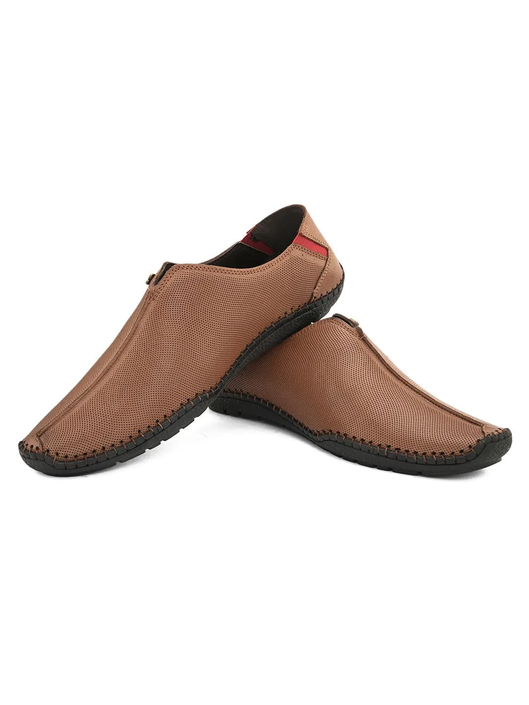 Alberto Torresi Genuine Mild Leather Ethnic Casual Flexible Swing Shoe Loafer Hand Stitched With PU Footbed And Leather Lining  For Men