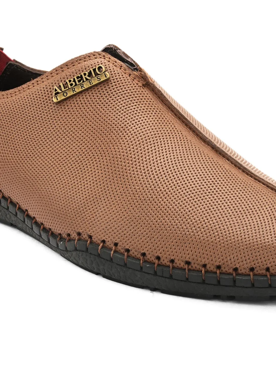 Alberto Torresi Genuine Mild Leather Ethnic Casual Flexible Swing Shoe Loafer Hand Stitched With PU Footbed And Leather Lining  For Men