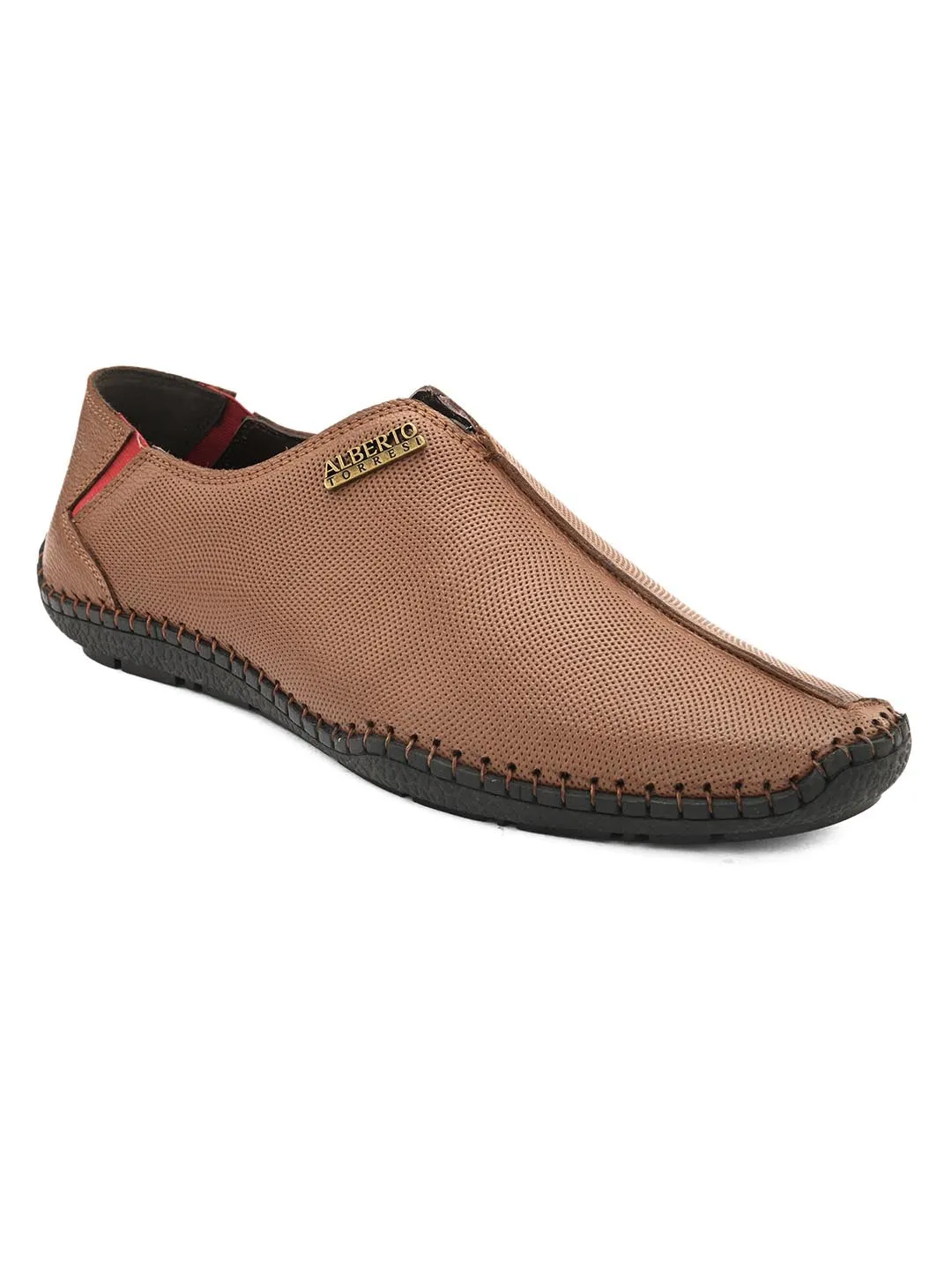 Alberto Torresi Genuine Mild Leather Ethnic Casual Flexible Swing Shoe Loafer Hand Stitched With PU Footbed And Leather Lining  For Men