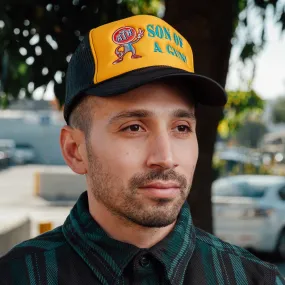 All-Time High The Roaring Sound Trucker Hat Black Yellow