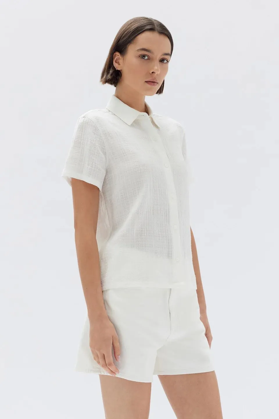 Assembly Label Calliope Short Sleeve Shirt - White