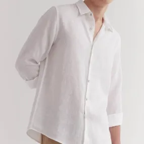 Assembly Label Casual Long Sleeve Shirt - White