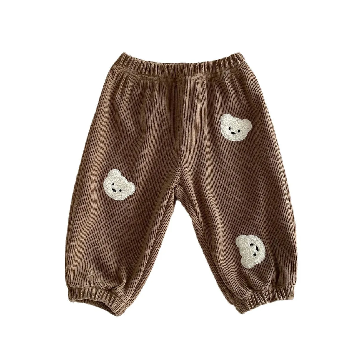 Baby Kid Girls Boys Solid Color Cartoon Pants Wholesale 240111138