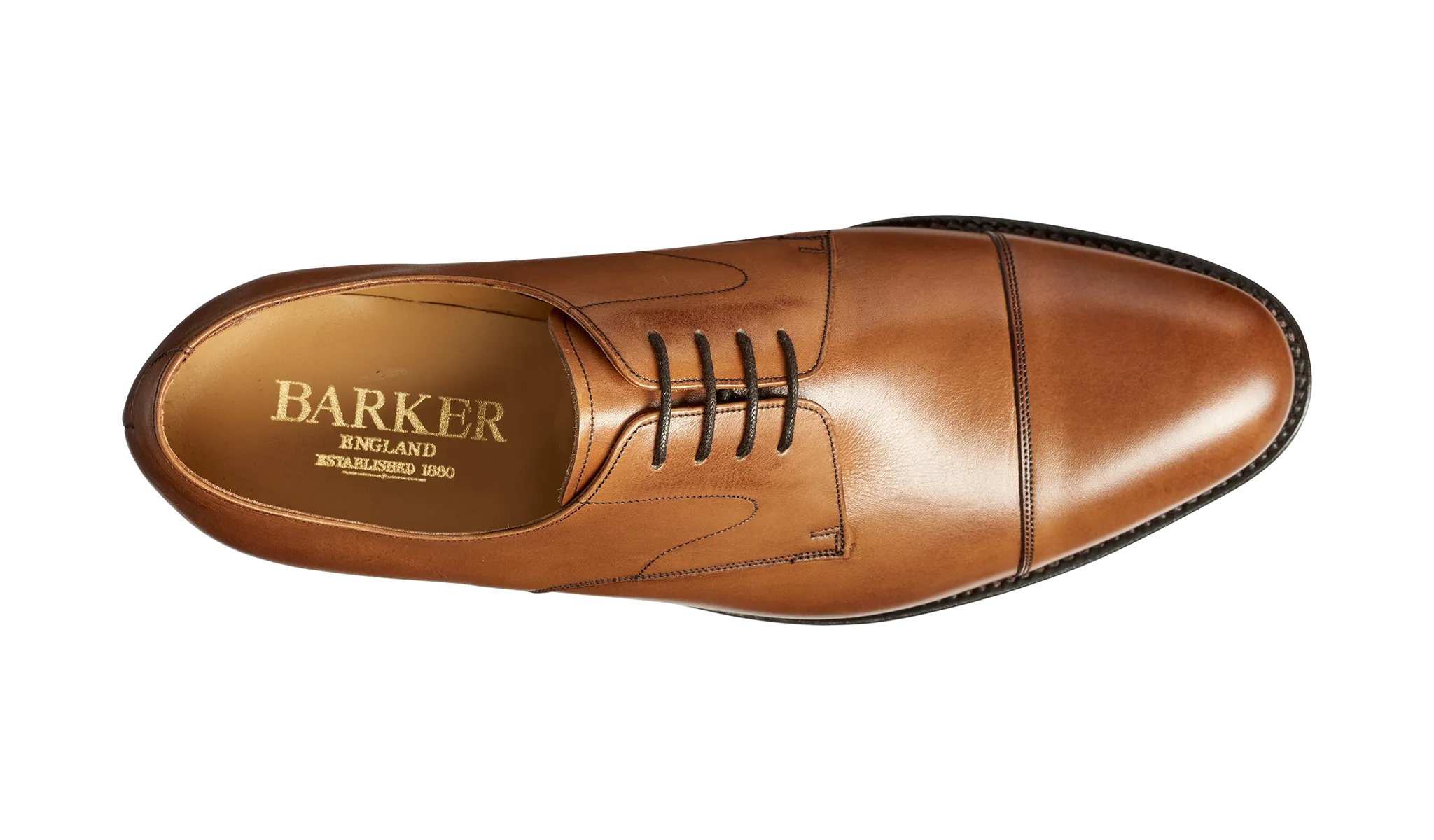 Barker Morden Classic toe- cap Derby Shoe  - Conker Calf