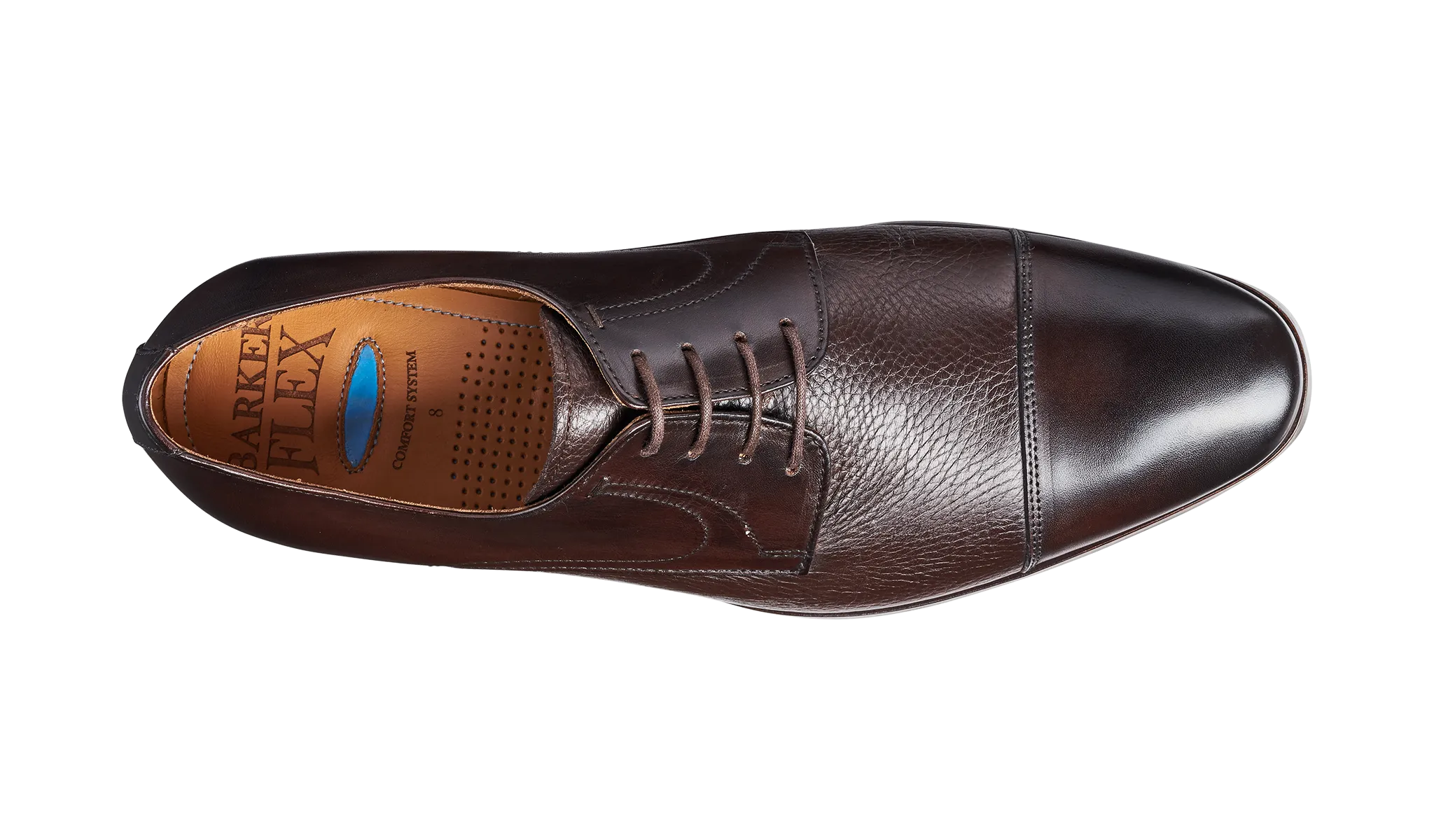 Barker Southwold Toe-Cap Shoe -  Dark Brown Calf / Deerskin