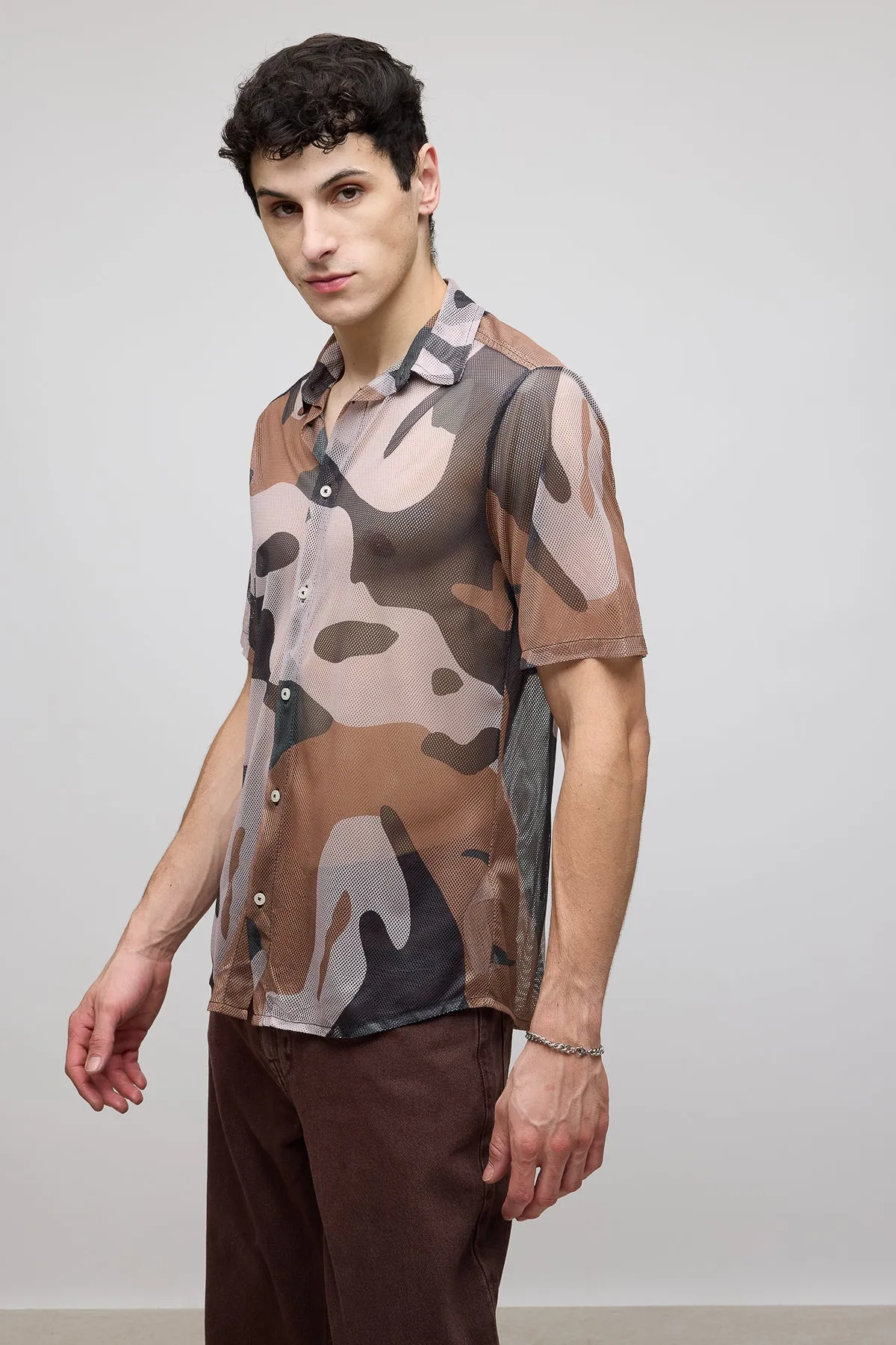 Basic Camo Mesh Shirt