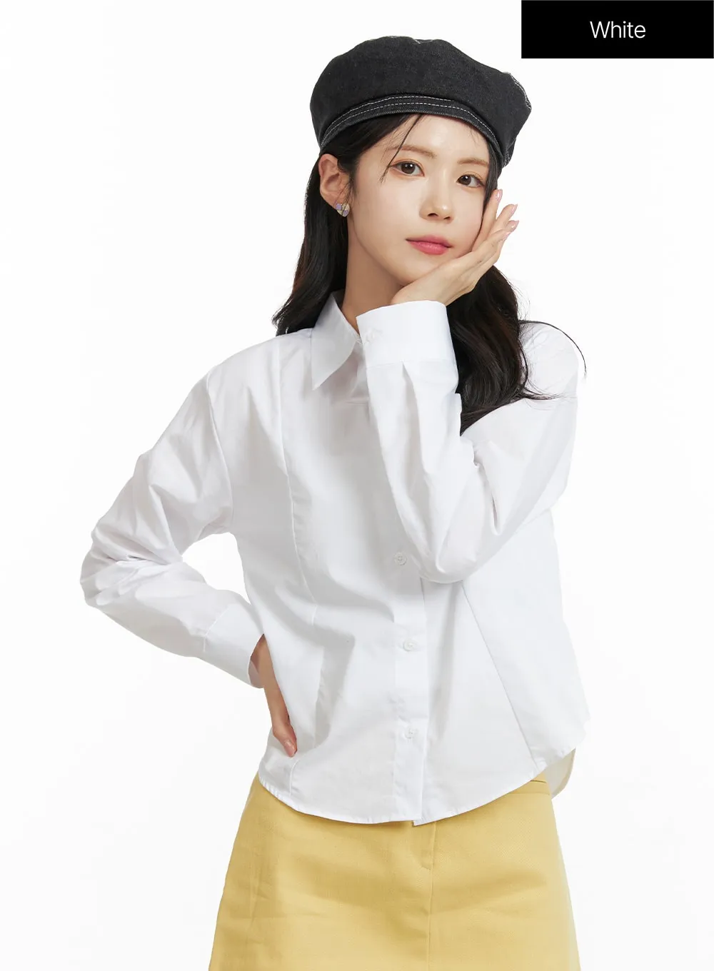 Basic Collar Button-Up Shirt OF408