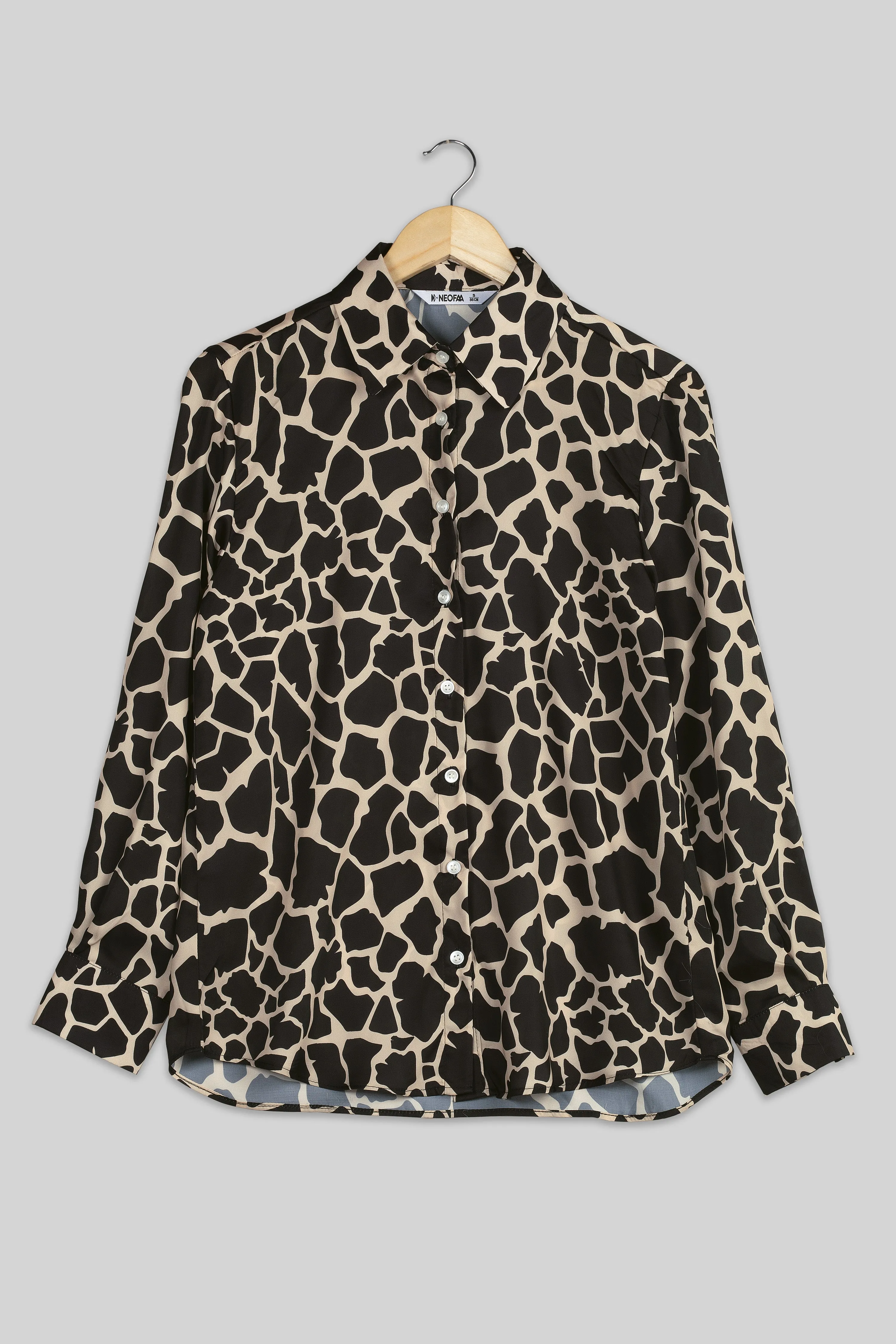 Black Snake Print Shirt For Women