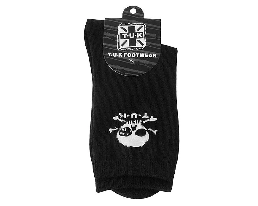 Black T.U.K. Skull Logo Men’s Sock