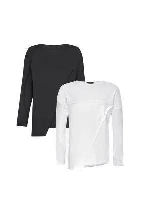 Bundle: Black & White Long Sleeve T-shirt