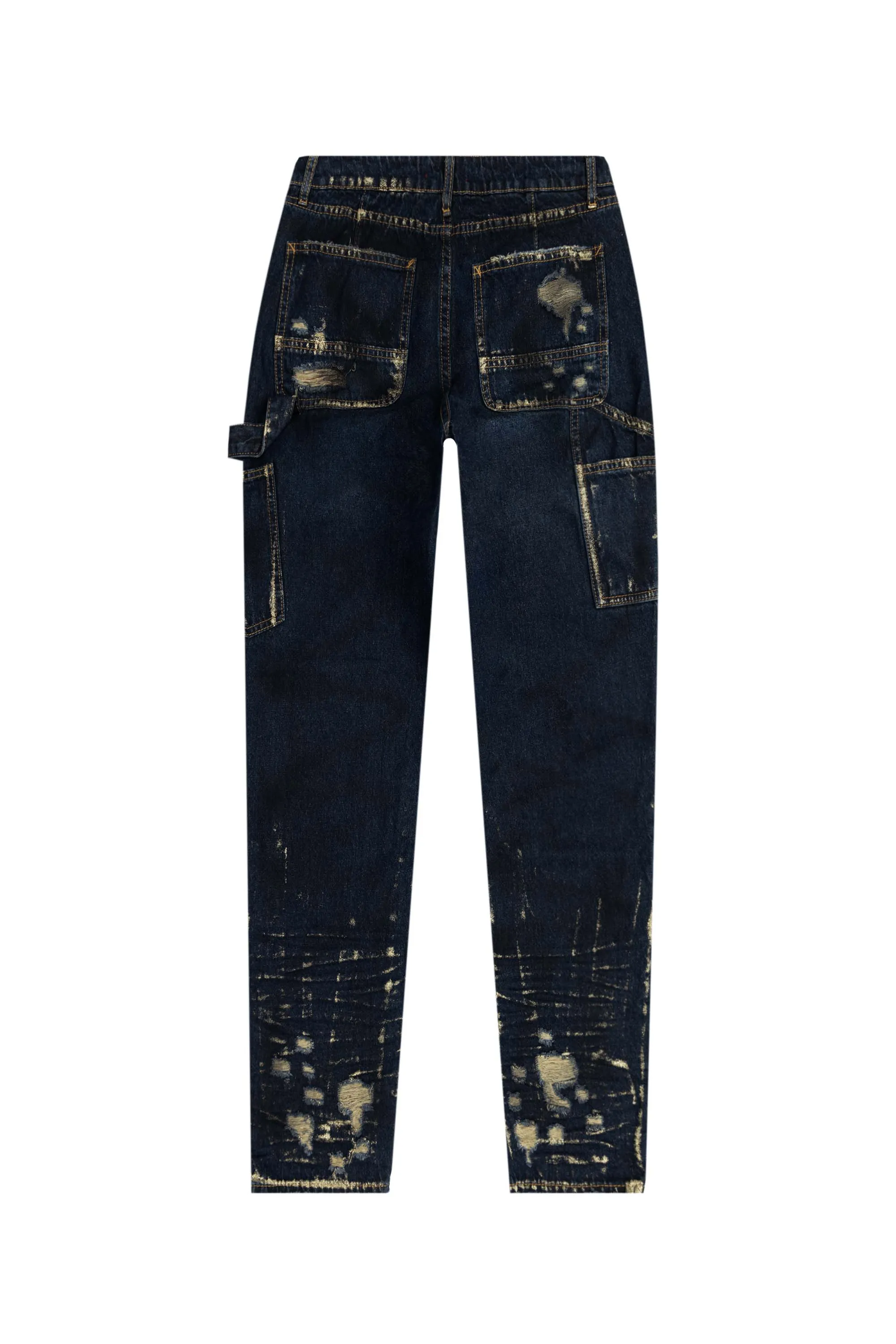 Carpenter Fashion Denim Pants - 1920 Blue