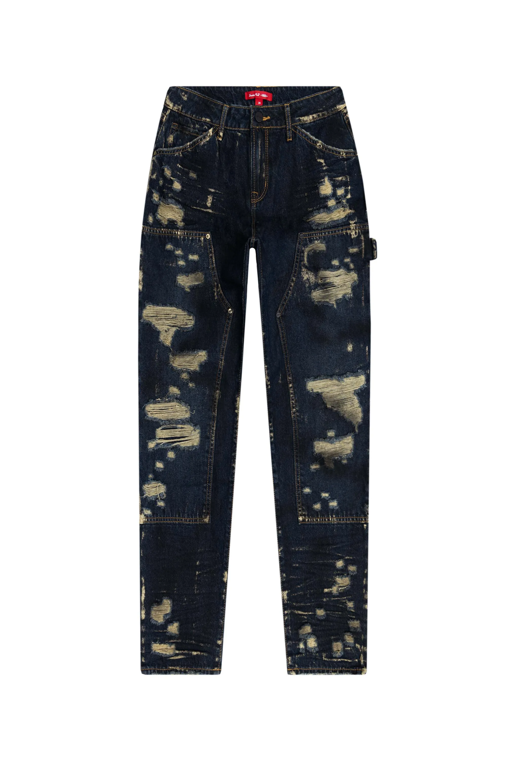 Carpenter Fashion Denim Pants - 1920 Blue