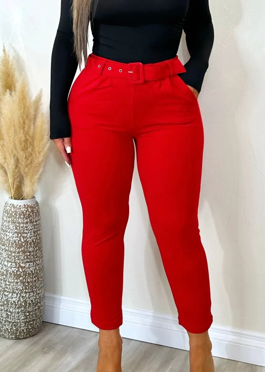 Casual Crush Pants Red