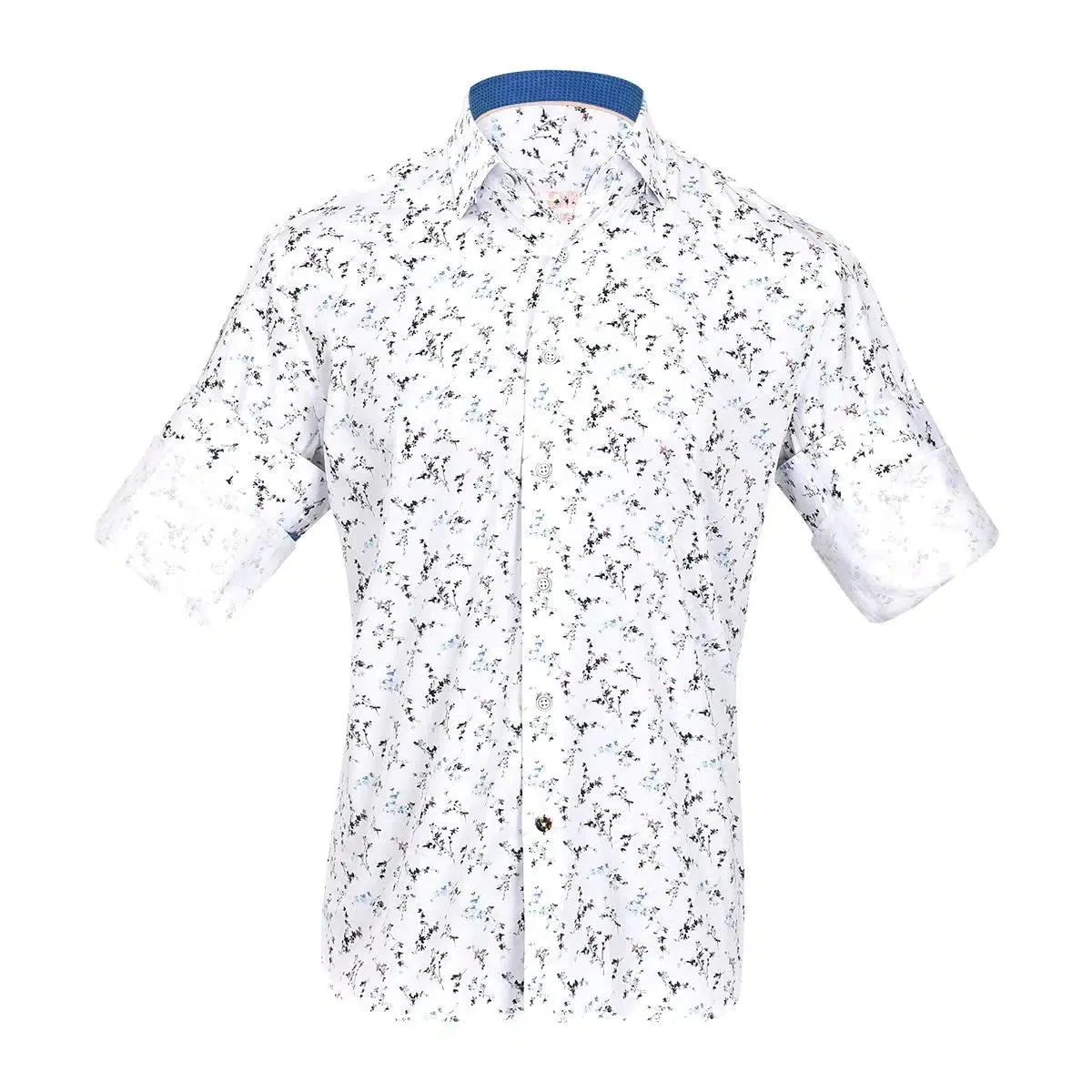 CM04609 - Cuadra white casual fashion short sleeve cotton shirt.