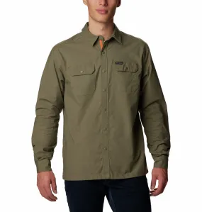 Columbia Mens Landroamer Lined Shirt-STONE GREEN