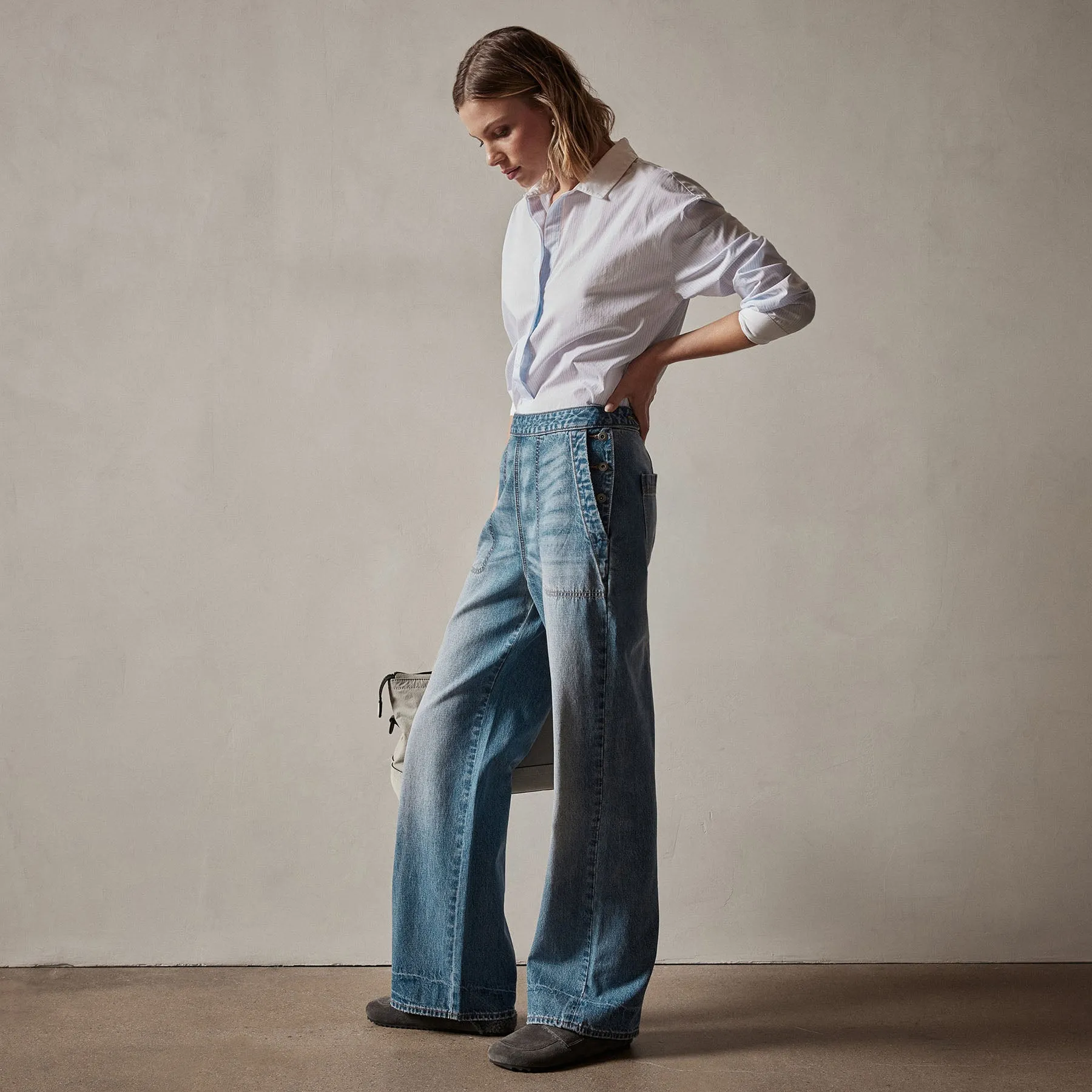 Contrast Striped Shirt - Light Blue Stripe