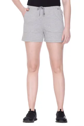 Cotton Shorts For Women Plain - Grey