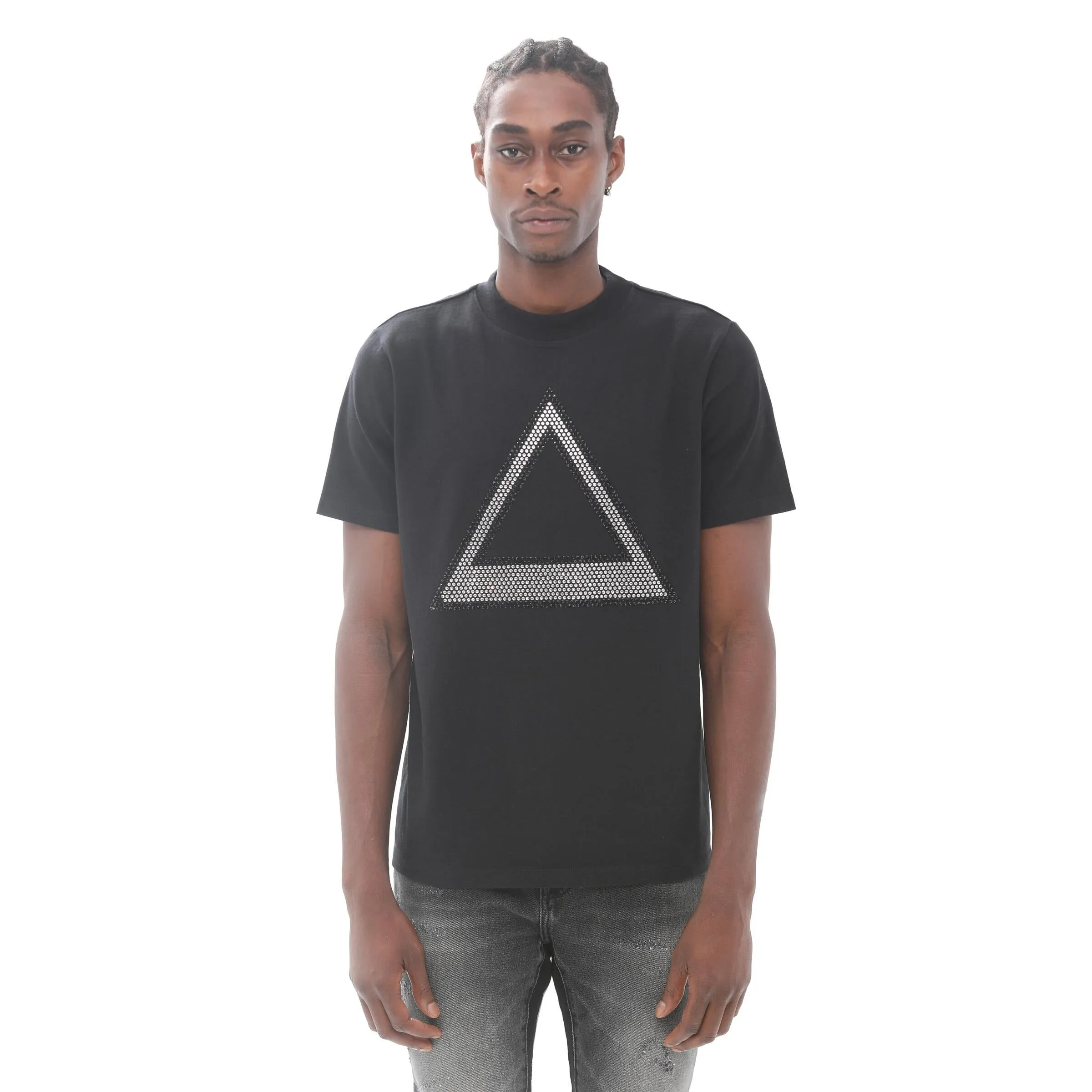 Crystal Triangle Logo Tee (Black) /D17