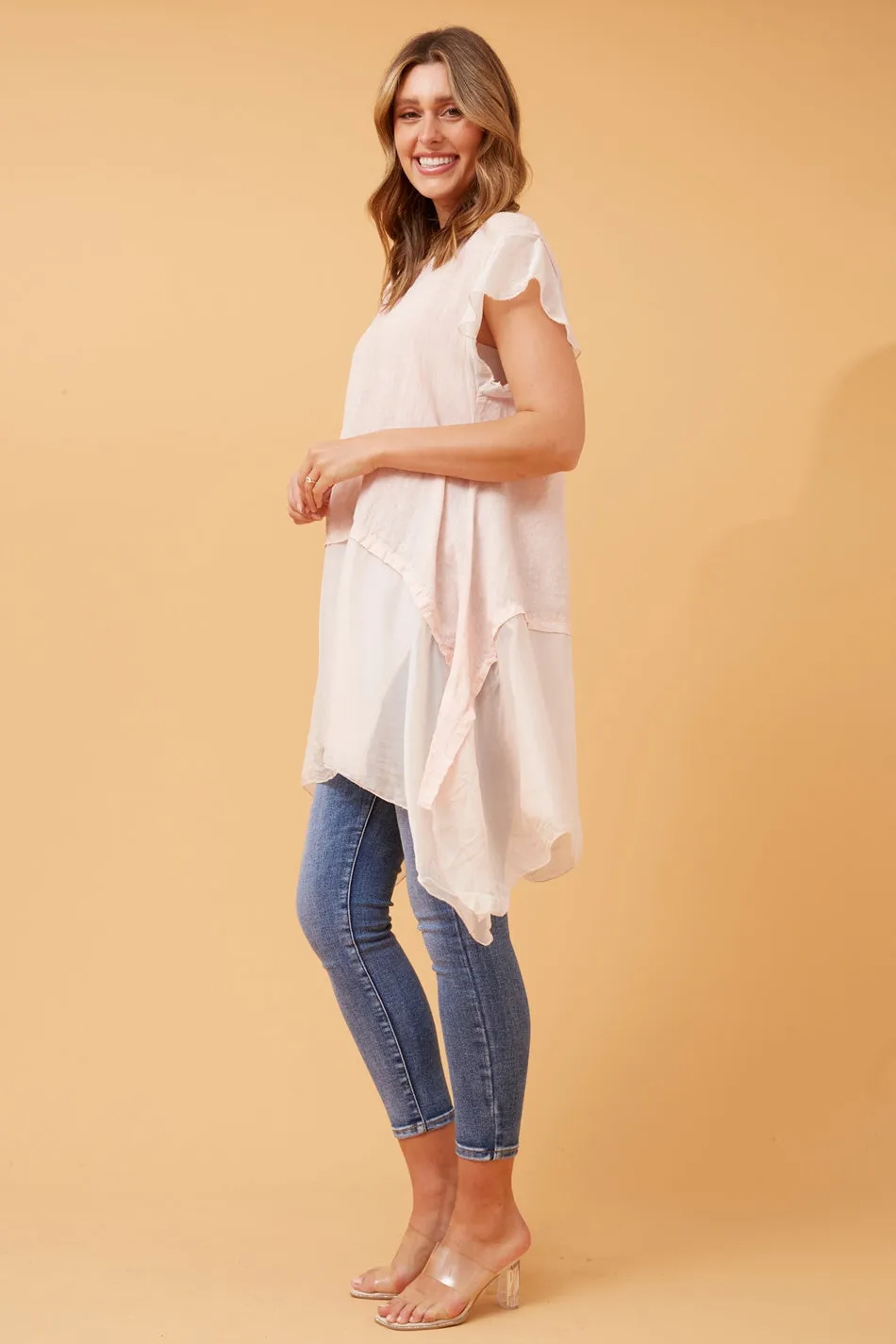 DAYA DOUBLE LAYER LINEN TOP