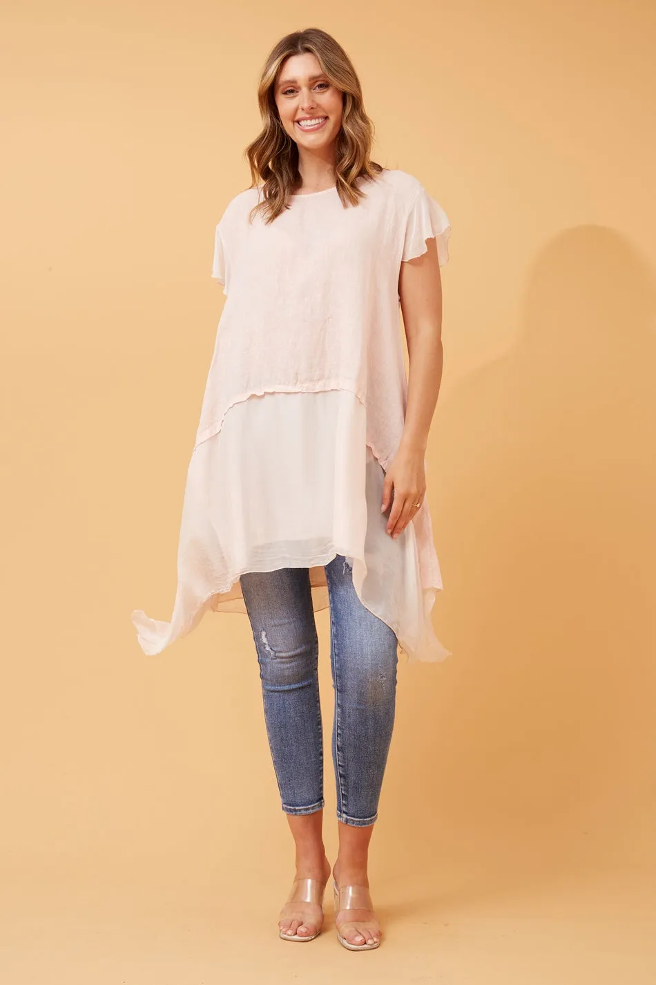 DAYA DOUBLE LAYER LINEN TOP