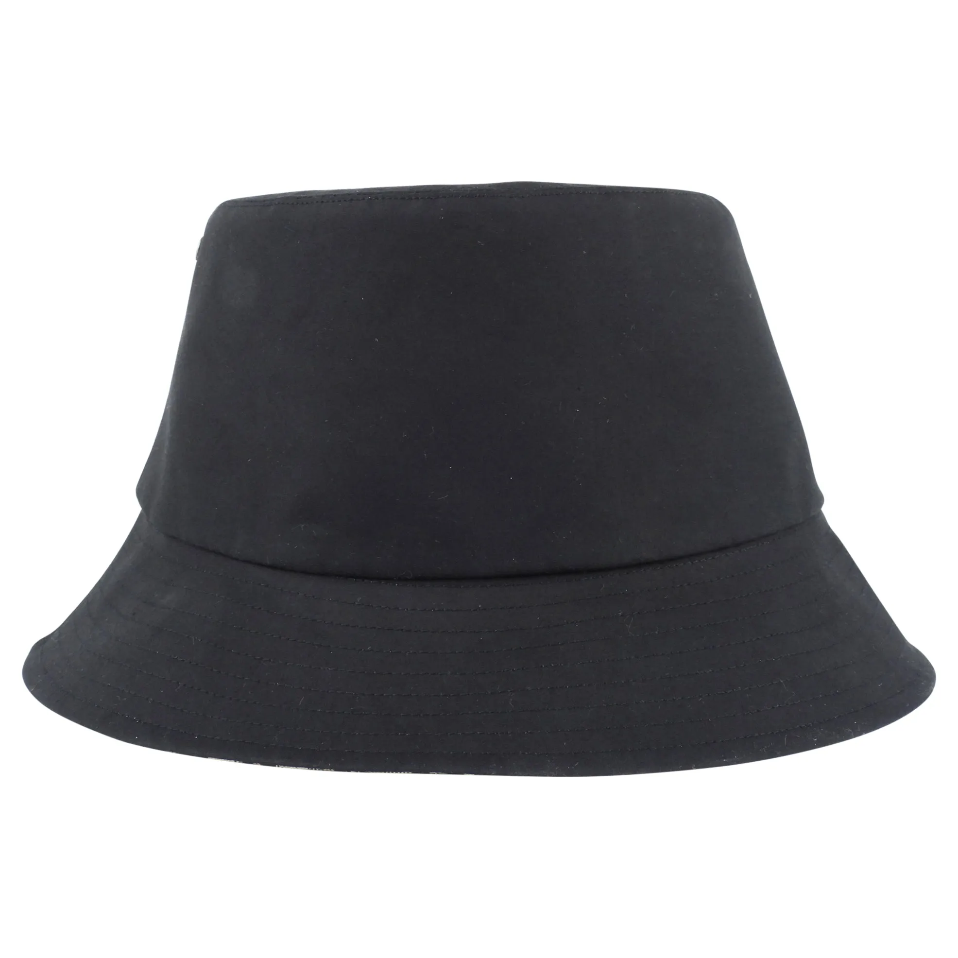 Dior Black Nylon and Oblique Monogram Jacquard Canvas Reversible Bucket Hat Full Set