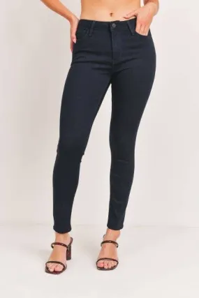 Exclusive Mid Rise Basic Skinny Jeans - Super Dark