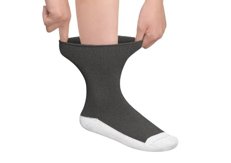 Extra Roomy Diabetic Socks (Thick) - Black