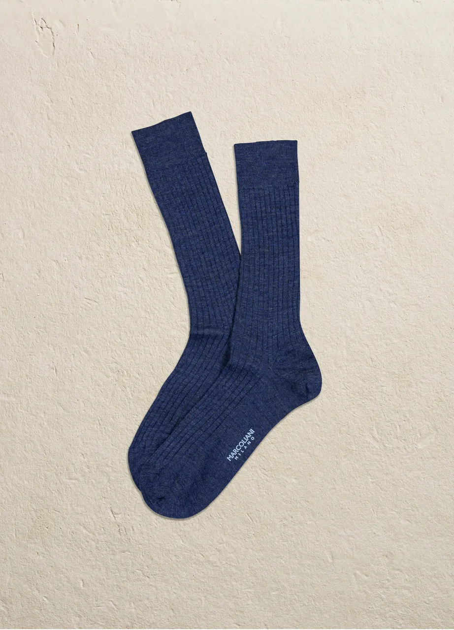 Extrafine Merino Ribbed Dress Sock Over the Calf MAR2740L