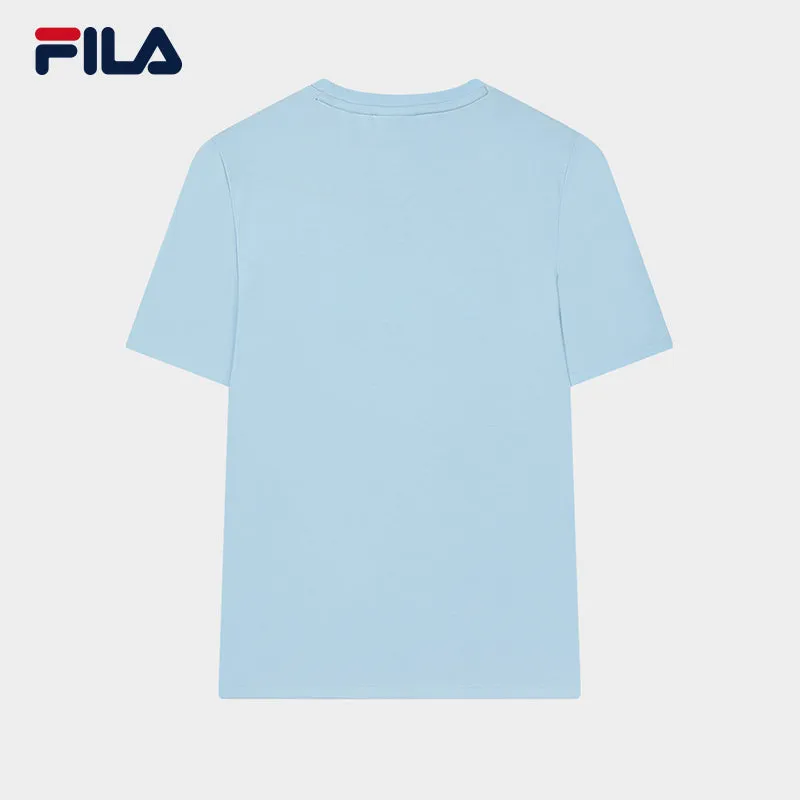 FILA CORE LIFESTYLE FILA EMERALD Women Short Sleeve T-shirt (Light Blue / Navy / White)