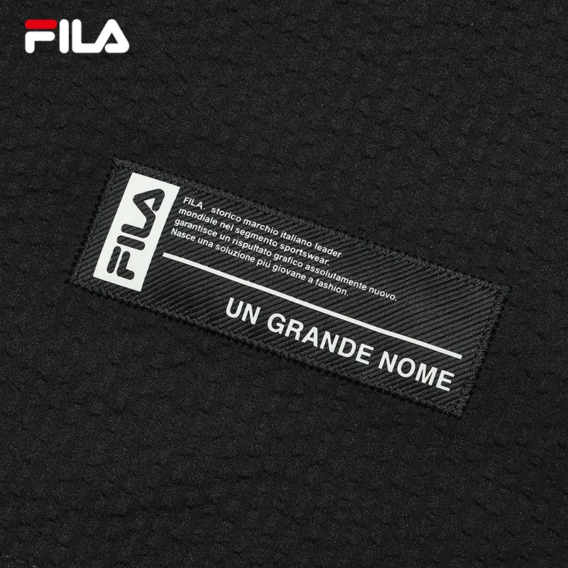 FILA CORE WHITE LINE FILA ORIGINALE Men Short Sleeves Woven Top in Black