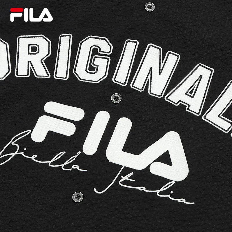 FILA CORE WHITE LINE FILA ORIGINALE Men Short Sleeves Woven Top in Black