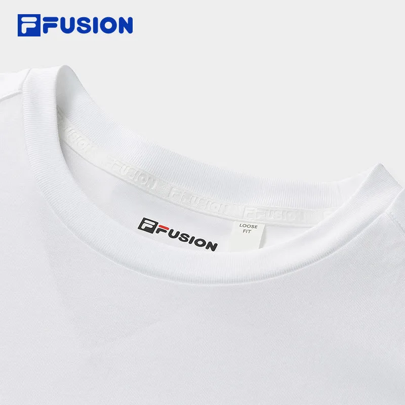 FILA FUSION INLINE URBAN TECH Men Short Sleeve T-shirt (White / Black)