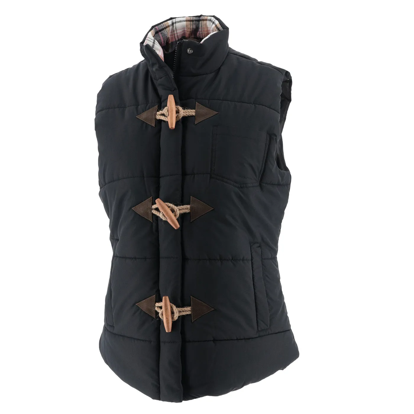 Ford Maverick Women's Plaid Lined Puffer Vest