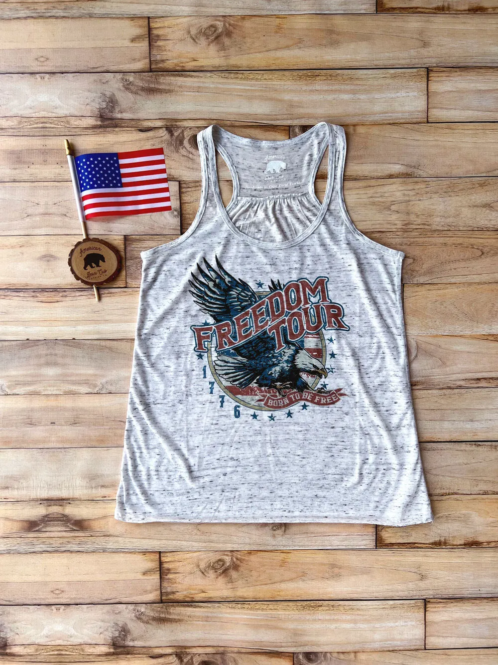 Freedom Tour flowy racerback tank tops