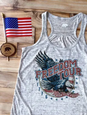 Freedom Tour flowy racerback tank tops