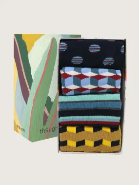 Fun Geometric 4 Socks Gift Box - Multi