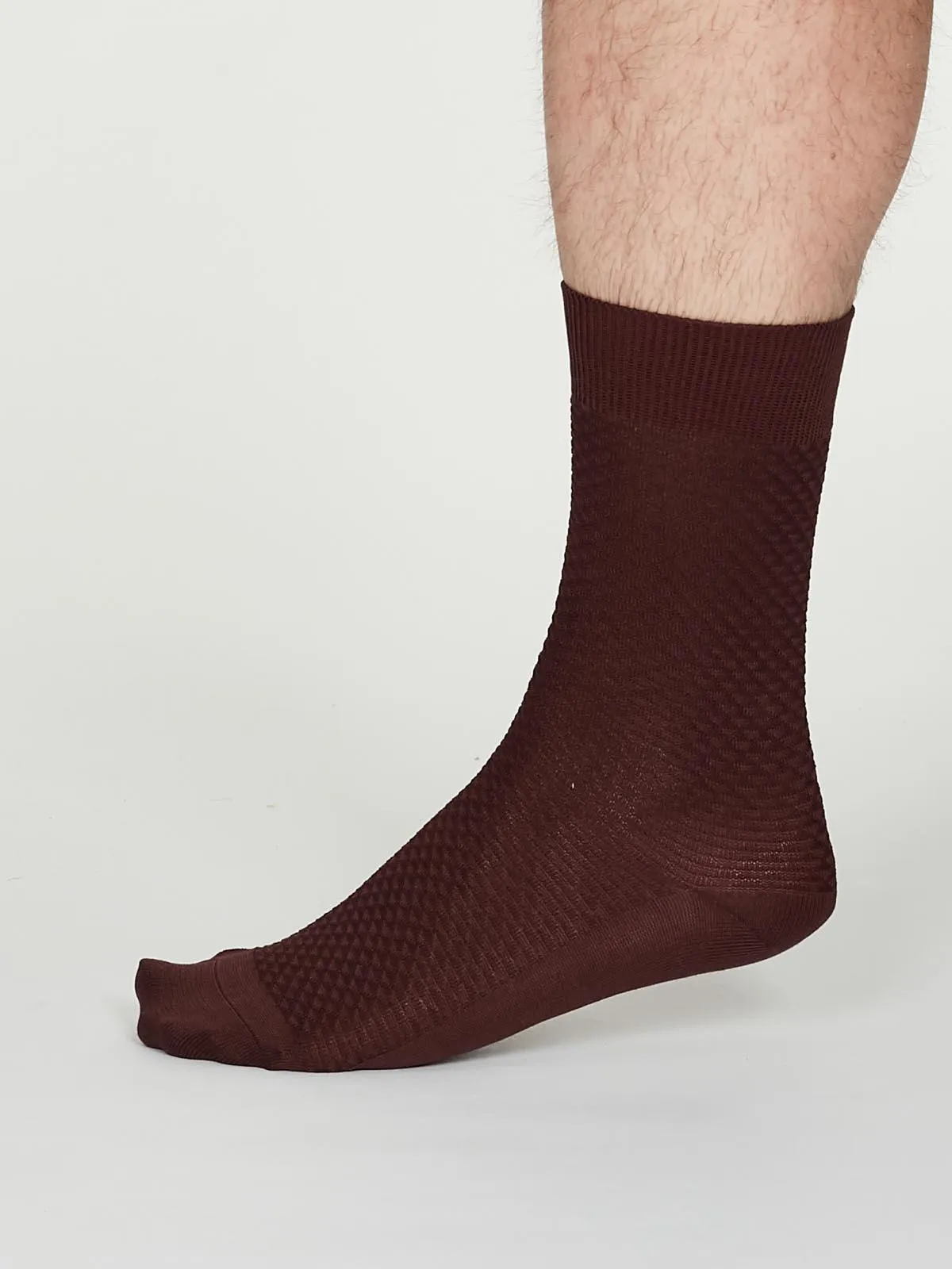 GEOFFREY SOCKS - BURGUNDY