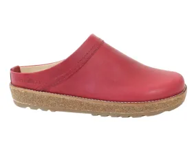 Haflinger Leather Clogs Travel Red