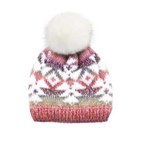 Hat Cc Aztec Rose Pom