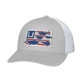 Huk Trophy Flag Trucker Hat - Harbor Mist