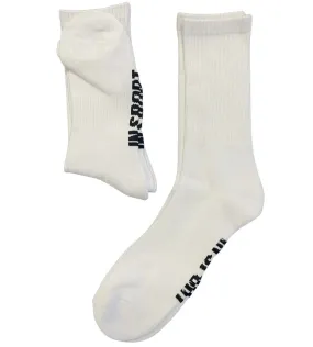 INSPORT MENS 2 PAIR CREW WHITE SOCKS 8-12